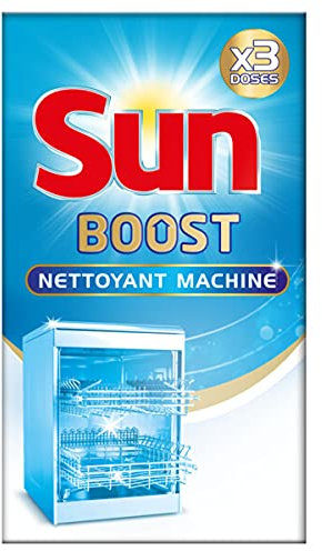 Sun Nettoyant Lave-Vaisselle Expert Boost, Nettoyant machine contre le Calcaire et les Dépôts de Graisse, 9 Doses (Lot de 3x3 Doses)