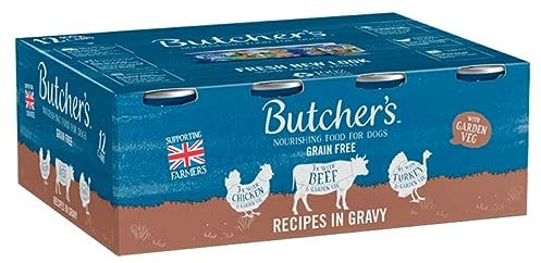 Butcher's Recipes Dog Food in Gravy Tins, 400 g, 12 Count