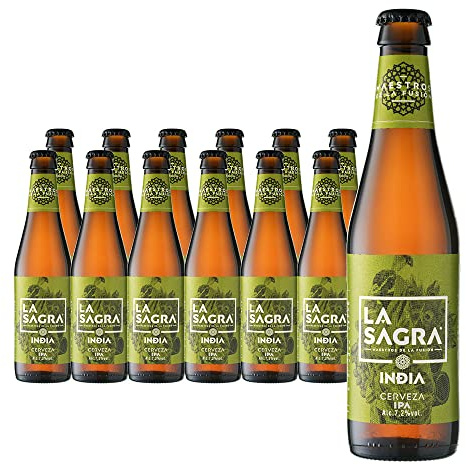 La Sagra India - Cerveza estilo IPA - Alc. 7,2% vol. - Caja de 12 botellas de 330 ml - Total: 3960 ml