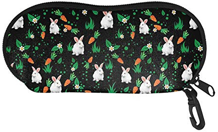 Showudesigns Eye Glasses Cases Sunglasses Soft Case Light Portable Zipper Eyeglass Pouch with Belt Clip
