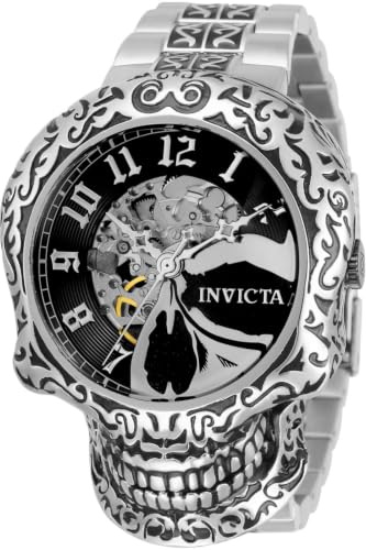 Invicta Artist 31907 Herren Uhr - Wasserdicht - Analog - Automatikuhr - Edelstahl mit schwarzen zifferblat - 50mm