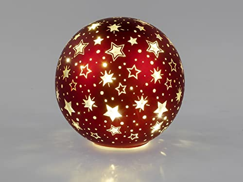 formano Deko Kugel Licht Gold LED-Licht mit Timer Weihnachtskugel Weihnachten (Deko-Kugel 15 cm)
