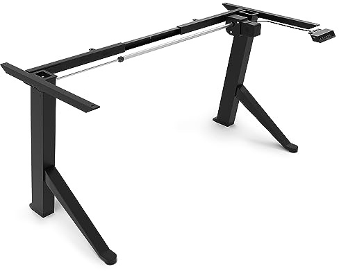 Ultimate Setup Tischgestell höhenverstellbar elektrisch, höhenverstellbarer Schreibtisch Gestell, Gaming Tisch höhenverstellbar schwarz | Stabiler Stand · 90 kg Tragkraft · Tischbeine höhenverstellbar · Für Tischplatten von 115 - 200 cm geeignet