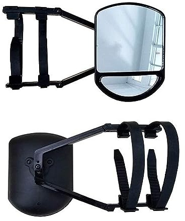 Riloer Auto-Abschleppspiegel zum Aufstecken, Abschleppspiegel, Verlängerungen, verstellbare Camper-Spiegel, 360-Grad-Drehung, nicht universell für alle Modelle, 2 PCS