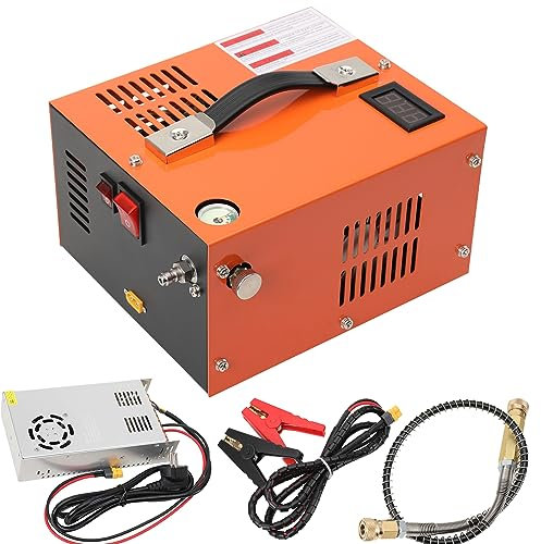 CDZHLTG Compresseur dair portable PCP, sans huile/eau, alimenté par voiture 12V ou maison 220 V, 4500Psi/30Mpa, Compresseur à air Comprimé Pcp Pompe Pneumatique pour Pistolet à Air et de Paintball