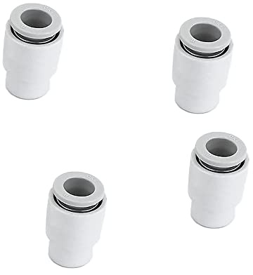 PipePush Fit Female End Cap, Plastic One-Touch Fitting Tube Plug for Air and Liquid, Pack of 4 (8mm)