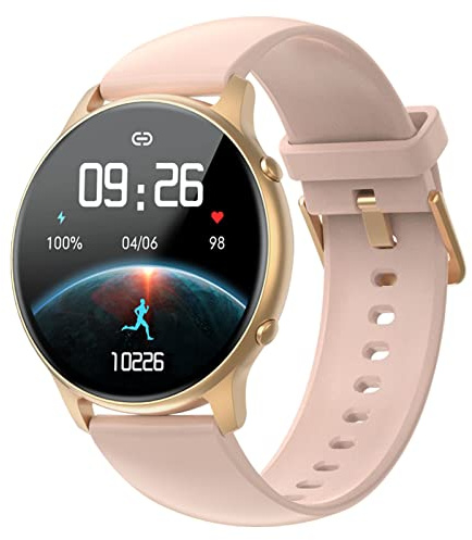 findtime Smartwatch für Damen, 1,28 Zoll, Herren, Bluetooth-Smartwatch, Dauer 7 Tage, 5.0, Aktivitätstracker mit Herzfrequenz, Schrittzähler, Schlaf, wasserdicht, 3 ATM, für iOS Android, lange