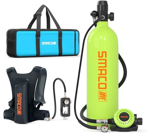 SMACO S700 Plus Mini Bombola Sub 2L Piccola Bombola Subacquea per Immersioni Portatile Bombole Aria Sub Mini Scuba Tank per Soccorso di Emergenza Pulizia Imbarcazioni Fonte d'Aria di Riserva