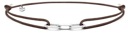 Nato Cuff - 925 Sterling Silber Links Nylonarmband - handgefertigt in Frankreich - verstellbar - Herren und Damenschmuck