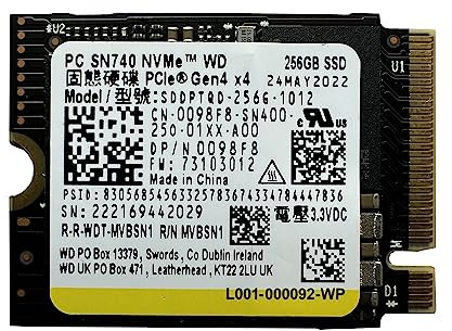WD SN740 256GB SSD M.2 2230 30mm NVMe PCIe 4.0 Gen 4 x 4 (OEM)