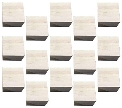 Alipis 15stücke Würfelblock Aus Holz Ungestrichene Holzwürfel Leere Holzblöcke Für Diy-bastelarbeiten Puzzlewürfel Zum Malen Und Gestalten Naturholz Für Handwerksprojekte