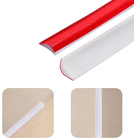 sokey Quadrant Trim, 6m White 12 x 9mm TPE Skirting Board Covers Self Adhesive Ceiling Tile Edging Trim Strip for Laminate Flooring, Wall Ceiling, Cabinet Countertop, Kitchen Worktop