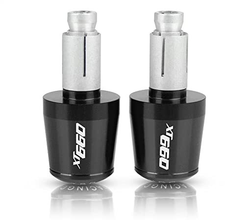 SCUUBE Lenkerstecker Für Yamaha XT660/X/R/Z XT 660 XT660X XT660R XT660Z 660X 660R 660Z Motorrad CNC Aluminium Griffe Lenker Griff Enden Stecker Abdeckkappe Ausgewogene Stecker (Farbe : Schwarz)