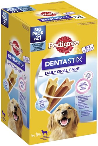 PEDIGREE DENTASTIX Daily Oral Care Cardboard Multipack Big Pack Large 25 kg + 3 x 7 Pieces, Dental Care, Dog Snack, Treat, Chew Stick