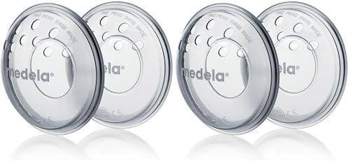 Medela Protectores de pezones, Sin BPA, hechos de silicona suave, con orificios de ventilación transpirables, incluye 2 copas (Paquete de 2)