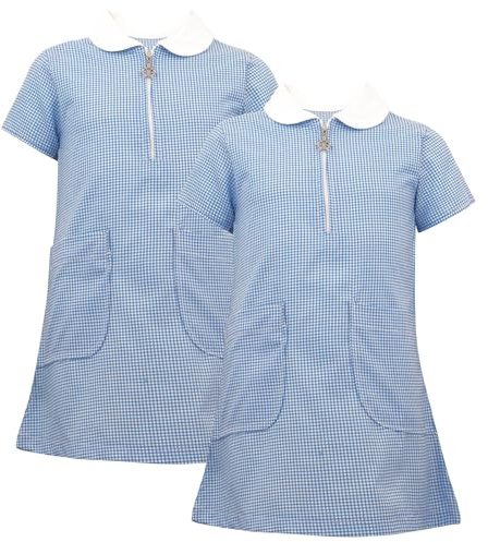 A2Z 4 barn Flickor Paket Om 2 Skola Enhetlig Kostym - UF Dress 860 2 Pack Blue 8-9