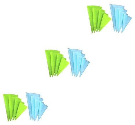 Alipis 24pcs Silicone Piping Bags for Cake Decorating Icing Pastry Reusable Easy to Use for Baking DIY