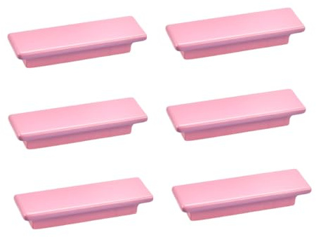 SANCHAKOU Möbelknöpfe Holz 6 Stück Kleiderschrank Schublade Schuhschrank Bücherregal Sparschrank Kinderzimmer Farbiger Holzgriff 64Mm Rosa