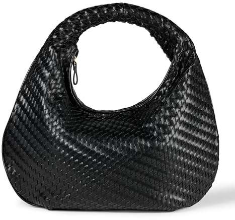 Amazon Essentials Damen Woven Umhängetasche, Schwarz, One Size