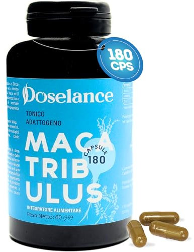 Maca Peruviana con Tribulus + Taurina + Arginina + Zinco, 180 Capsule per Fornitura 2 Mesi - Energia e Resistenza, Supporto Ormonale e Sistema Immunitario | Nuova Formula Potenziata