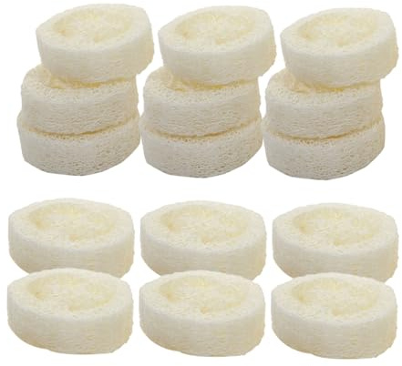 BELLIFFY Esponja de Natural 20 Pcs para Ducha Soporte para Jabón para Cuidado Corporal y Duradera Limpieza y Corporal Jabonera Almohadilla de