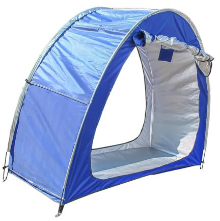 Abri de rangement extérieur pour vélo 2/3/4/5 vélos, tondeuse à gazon, design épissable bleu