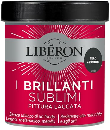 Libéron Les Brillants Sublimes Peinture Laquée Noir Absolu 0.5 L
