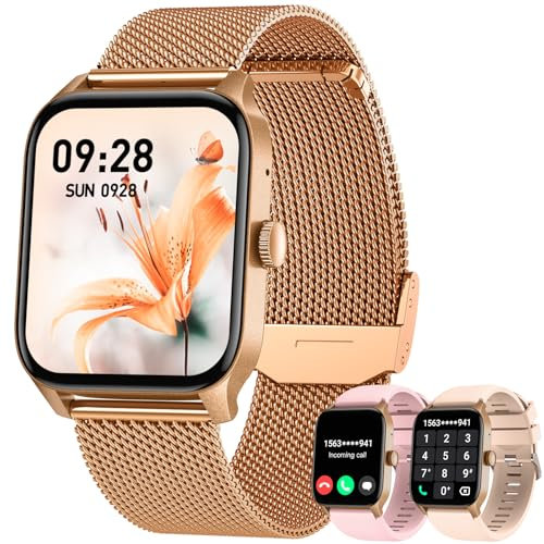 Reloj Inteligente Mujer Smartwatch con Llamada: 1.83'' Digital Smart Watch con Bluetooth WhatsApp IP67 Impermeable Pulsómetro/Monitor de Sueño 100+ Deportivos Pulsera Actividad para iPhone Android iOS