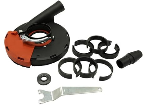 Dust Extractor, 180MM/ 7 Inch Grinding Dust Shroud for Angle Grinder Dust Collector Concrete Stone Dust Collection GT119180C
