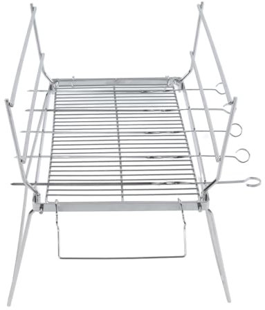 Large Folding Campfire Grill 304 Stainless Steel Grate, Heavy Duty Portable Camping Grill with Carrying Bag for Outdoor Cooking Backpacking Hiking Picnics BBQ for Beach