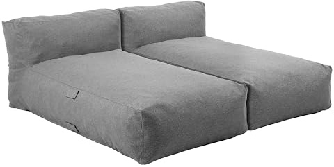 Oviala Modulares Garten-Loungeset mit 2 Chaiselongues Grau - Mixi