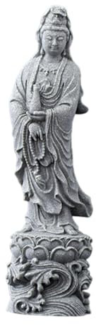 perfk Guan Yin-Statue, Feng Shui, weibliche Buddha-Skulptur, Sammlung, Geschenke, Steinornament, dekorativ für Tischdekoration, Kamin