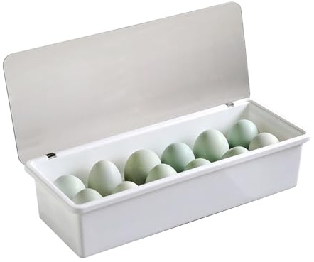 Portauova per Frigorifero - Contenitore per Uova da Frigo da 12 Posti | Organizzatore con Coperchio per Cucina Casa Dispensa Contenitori Conservazione