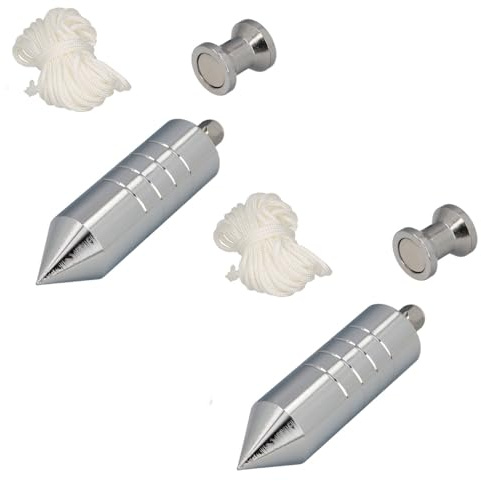 Plomada Profesional Nuez Imán 700 g – herramienta de medición vertical precisa para construcción y albañilería – cuerda de nylon incluida (2)