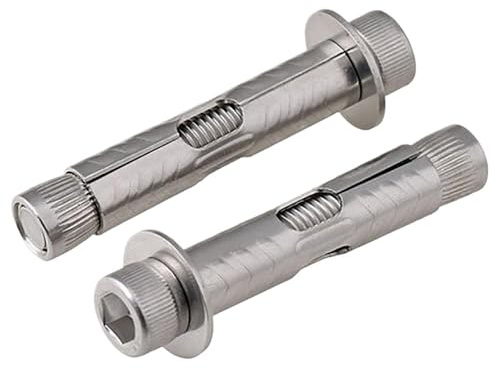 M6-M12 Sechskant-Spreizdübel aus Edelstahl 304 – Betonschrauben mit Innenspeichen und Innenspeichenantrieb(M10x120(1pcs))