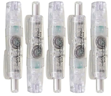 Rotolo di nastro double face | Forniture per la scuola adesive double face | 5 Pezzi Rullo Applicatore di colla per giornale,Per Scrapbooking Journaling Art Carta Carte Adulti Insegnanti
