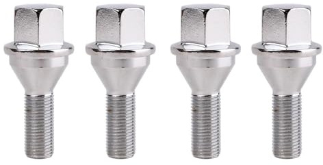 DCXXAN Bulloni Ruota, per Jeep Cherokee 2014-2022 Bulloni Ruota M12X1.25 28mm Acciaio al Carbonio Argento