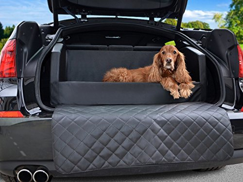 Travelmat PLUS Kofferraum Hundebett fürs Auto 110x90 cm Kunstleder schwarz