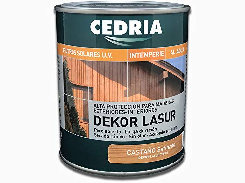 CASTAÑO Lasur protector madera exterior al agua Cedria Dekor Lasur 750 ml