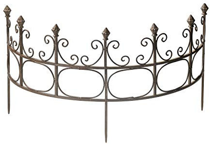 Staudenhalter Strauchhalter Gartendeko Rost massiv halbrund Rankhilfe Metall Eisen Rostfarben Deko 70cm breit