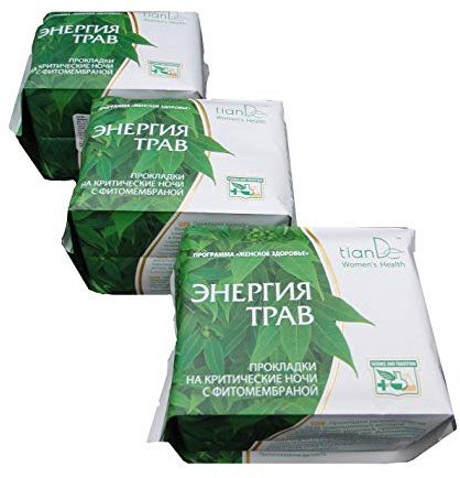 Servilletas Sanitarias para Mujer TianDe con fitomembrana a base de hierbas para la Noche, 61903 TianDe, 3x8 uds., Las Compresas Femeninas TianDe brindan una sensación de seguridad y comodidad.