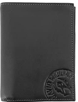 DAVID WILLIAM Annan - Cartera de piel de vacuno grasa, talla única, Negro , Talla única