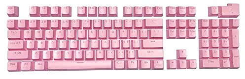 Feicuan Universal 104 Keycap ABS Colorful Backlit Replacement Keys Key Cap Cover for Mechanical Keyboard – Pink