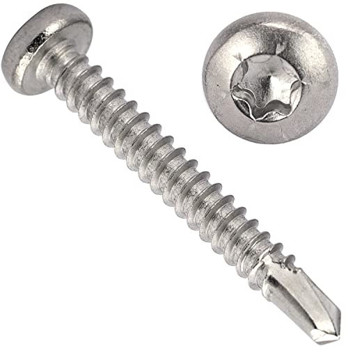 Bohrschrauben mit Linsenkopf und Innensechsrund TORX DIN 7504 4,8x32 mm aus Edelstahl A2 V2A (500 Stück) Bohrspitze OPIOL QUALITY®