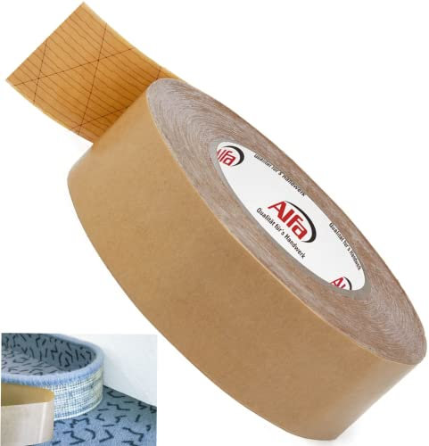 Alfa 1x Sockelleisten Klebeband 30 mm x 50 m doppelseitiges Klebeband mit hoher Anfangs-/Dauerklebkraft zur Montage von Sockelleisten