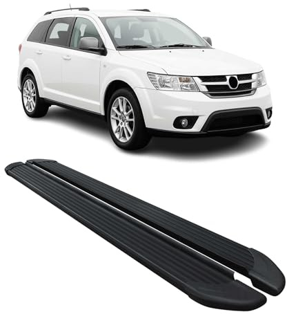 OMAC Trittbretter für FIAT Freemont 2011-2016 Aluminium Schwarz | Seitenschweller, fahrzeugspezifische Passform