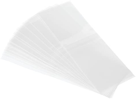 PATIKIL 400Pack Perforierte Folie PVC Schrumpfband für Kappe 2.05 zu 2.17 89x30mm Klar