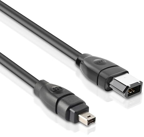 LBSC 6 Pin to 4 Pin Firewire Cable iLink DV Cable Firewire 400 IEEE 1394a Cord for Computer Laptop PC to Camera Camcorder (6ft,6Pin to 4Pin)