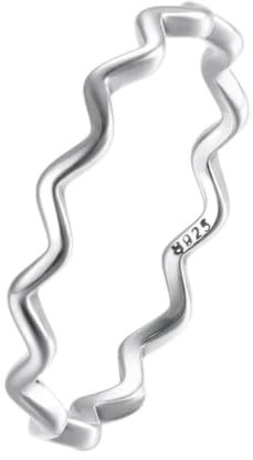 925 Sterling Silber Ringe Damen Schmuck Wellenringe Silberbesteck Damen Geschenk