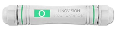 LINOVISION Gigabit-PoE-Extender für den Außenbereich, wasserdichter PoE-Ethernet-Repeater, erweitert PoE und Ethernet um zusätzliche 100 m für IP-Kameras, VoIP-Telefone, WLAN-AP | IEEE802.3af/at, Extend Extra 100.6 m PoE und Ethernet für IP-Kameras, VoIP-Telefon, AP